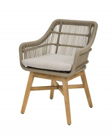 Stol i teak och konstrotting