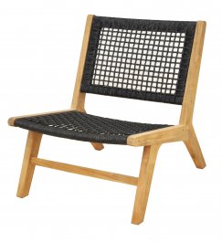 Slipper stol - stol i teak och konstrotting