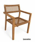 Matbord och matstol - matbord i återvunnen teak och matstol i teak och konstrotting