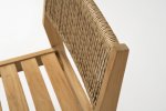 Stol i teak och konstrotting - stapelbar stol