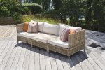 Vreta 3-sits soffa ash brown - stomme i konstrotting och dyna i sunbrella