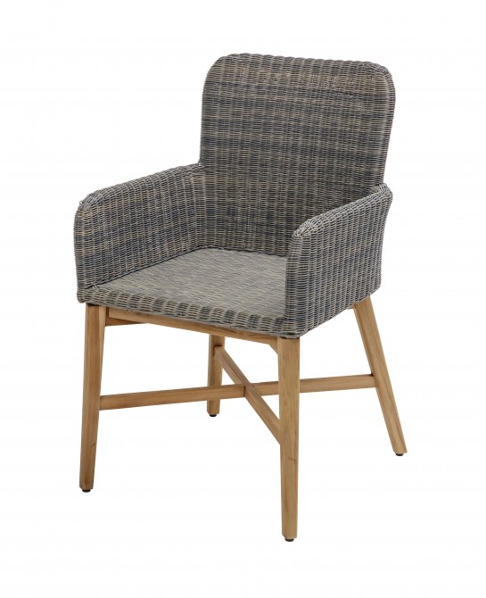 Foia stol grå - stol i konstrotting och teak