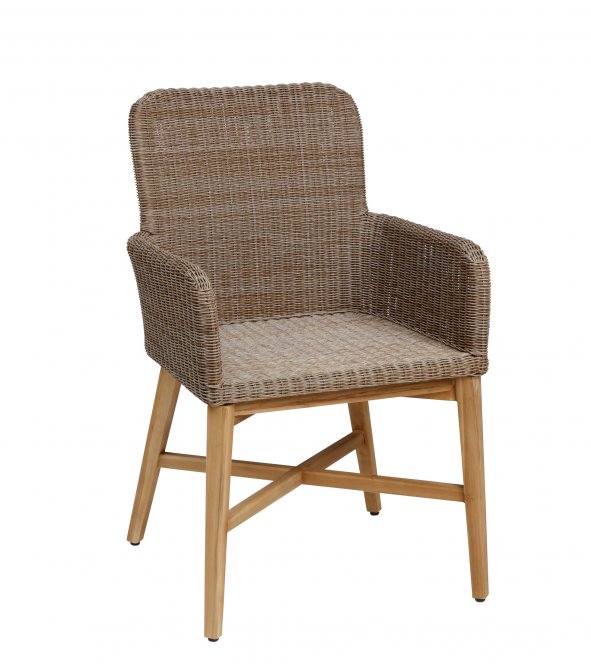 Foia stol brun - stol i konstrotting och teak