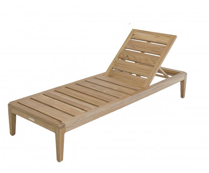 solsäng i teak