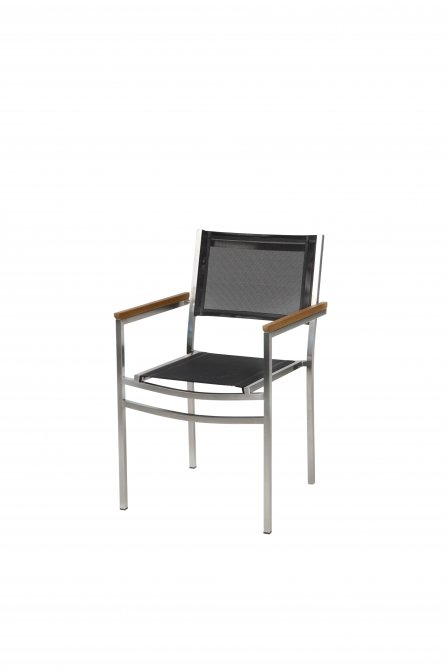 Praga bord - bord i teak och rostfritt stål