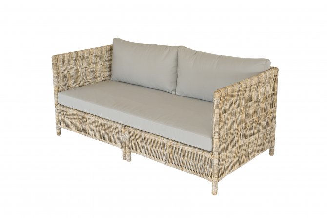 Vreta 2-sits soffa ash brown - stomme i konstrotting och dyna i sunbrella