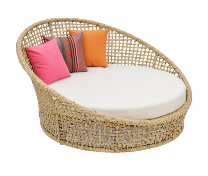 rund solsäng,sunbrella,formlagret