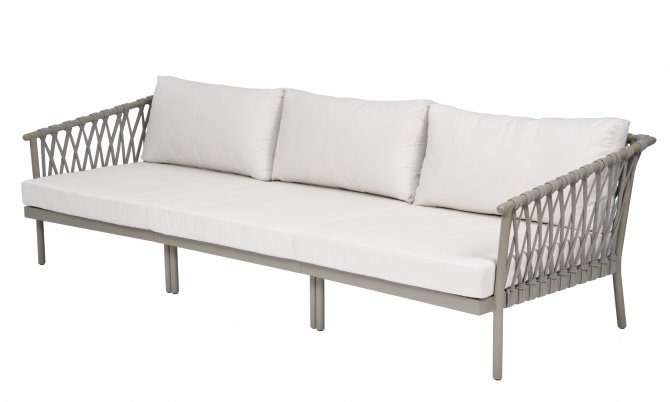 3-sits soffa i aluminium
